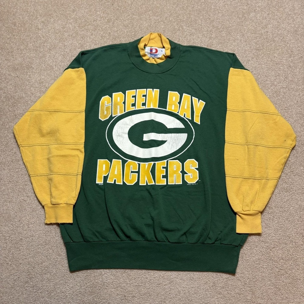 Vintage Green Bay Packers Sweatshirt Mens XL Green‎ NFL Football Dodger USA 90s